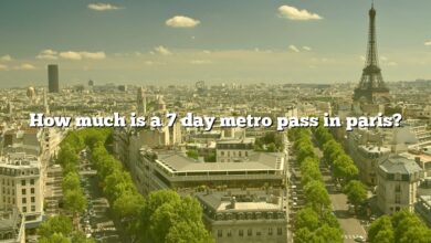 How much is a 7 day metro pass in paris?
