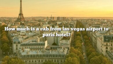 How much is a cab from las vegas airport to paris hotel?