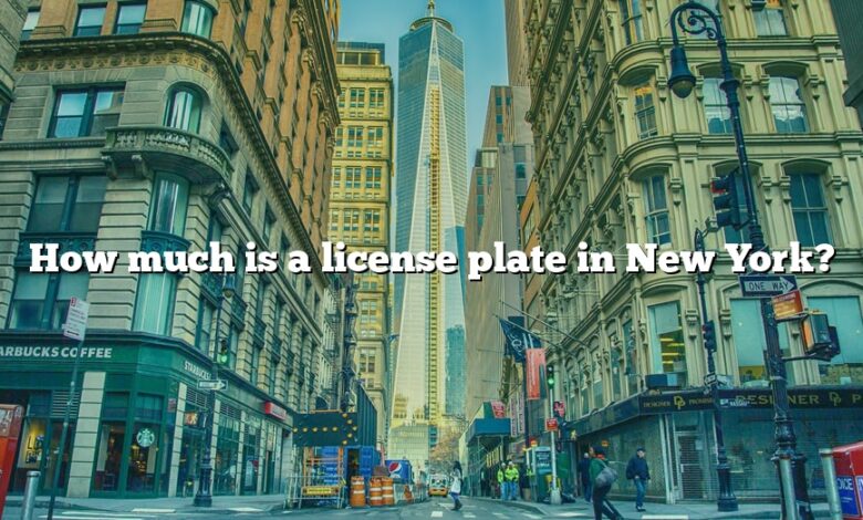 How much is a license plate in New York?