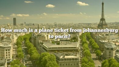 How much is a plane ticket from johannesburg to paris?