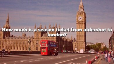 How much is a season ticket from aldershot to london?