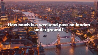 How much is a weekend pass on london underground?