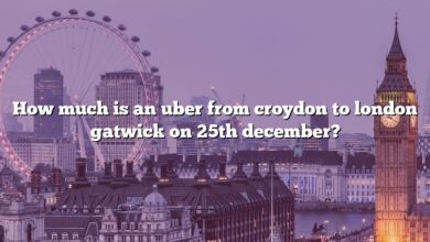 How much is an uber from croydon to london gatwick on 25th december?