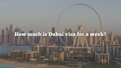 How much is Dubai visa for a week?