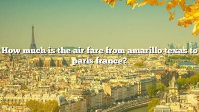 How much is the air fare from amarillo texas to paris france?