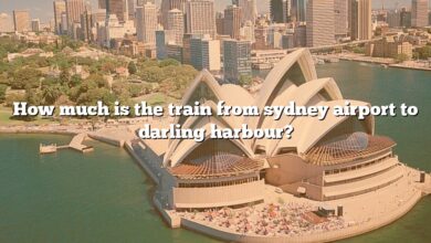 How much is the train from sydney airport to darling harbour?