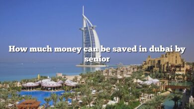 How much money can be saved in dubai by senior