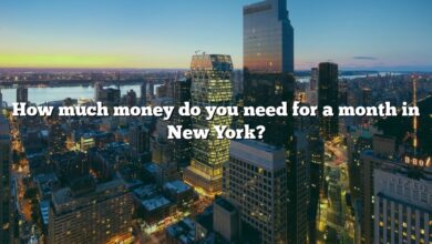 How much money do you need for a month in New York?
