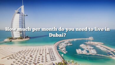 How much per month do you need to live in Dubai?