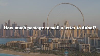 How much postage to mail a letter to dubai?
