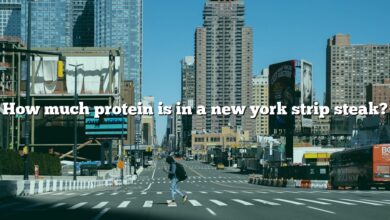 How much protein is in a new york strip steak?