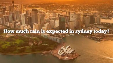 How much rain is expected in sydney today?