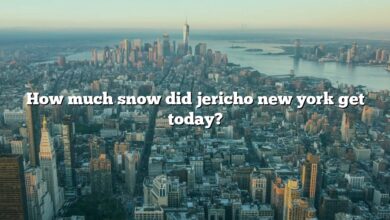 How much snow did jericho new york get today?
