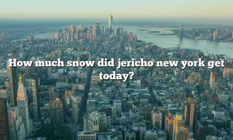 How much snow did jericho new york get today?