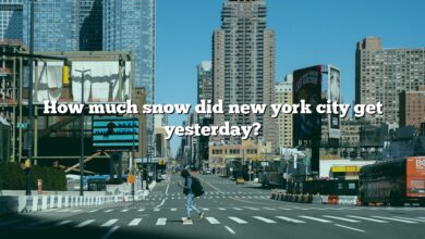 How much snow did new york city get yesterday?