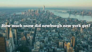 How much snow did newburgh new york get?