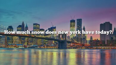 How much snow does new york have today?