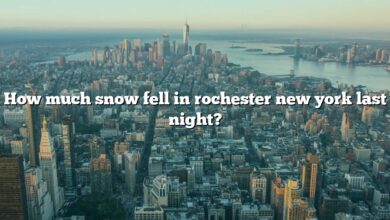How much snow fell in rochester new york last night?