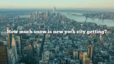 How much snow is new york city getting?