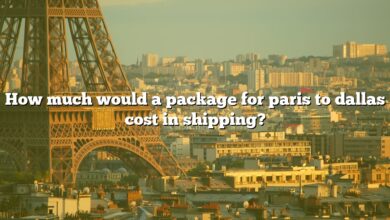 How much would a package for paris to dallas cost in shipping?