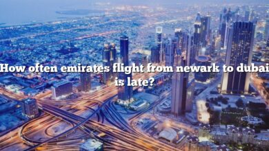 How often emirates flight from newark to dubai is late?