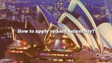 How to apply sydney university?