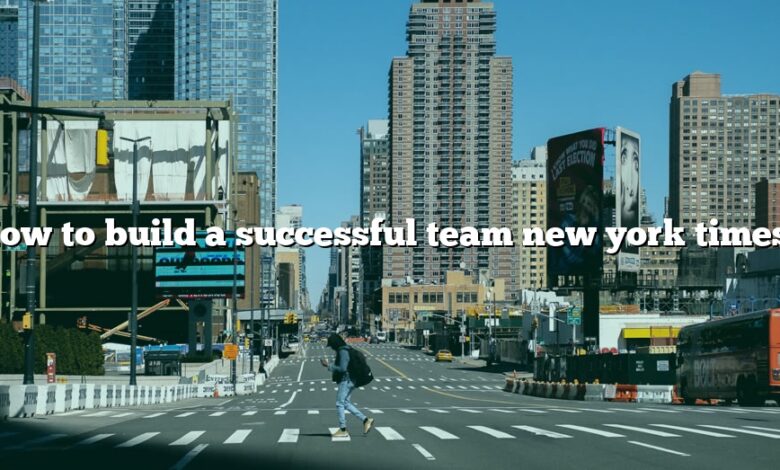 How to build a successful team new york times?