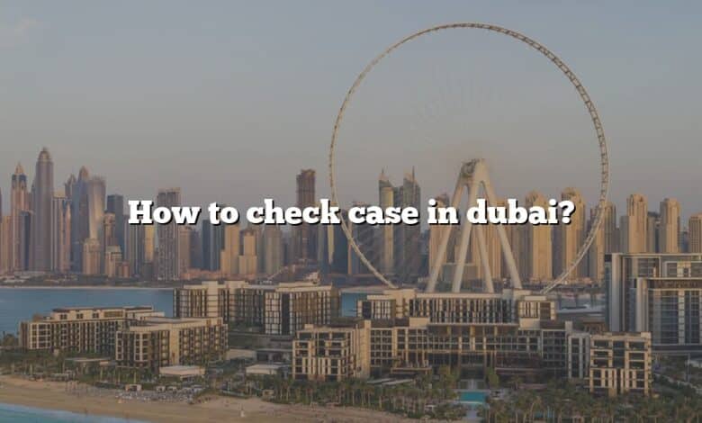 How to check case in dubai?