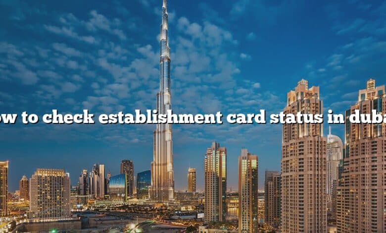 How to check establishment card status in dubai?