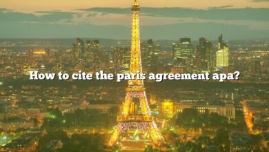 How to cite the paris agreement apa?