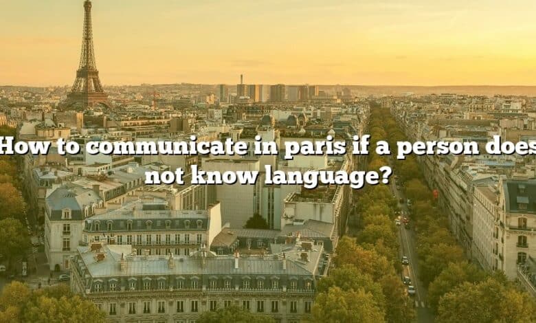 How to communicate in paris if a person does not know language?