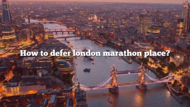 How to defer london marathon place?