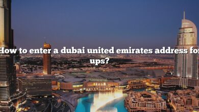 How to enter a dubai united emirates address for ups?