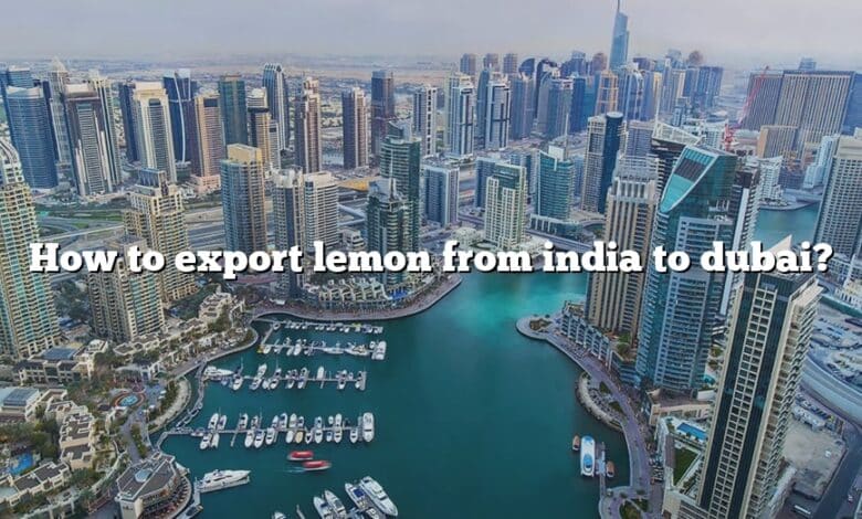How to export lemon from india to dubai?