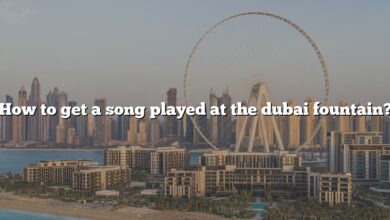 How to get a song played at the dubai fountain?