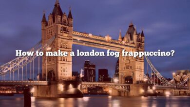 How to make a london fog frappuccino?