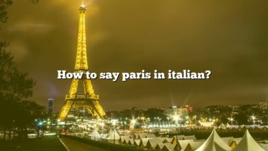 How to say paris in italian?