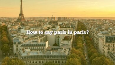 How to say paris in paris?