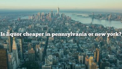 Is liquor cheaper in pennsylvania or new york?
