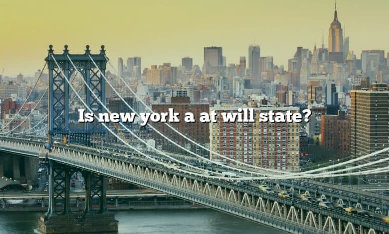 Is new york a at will state?