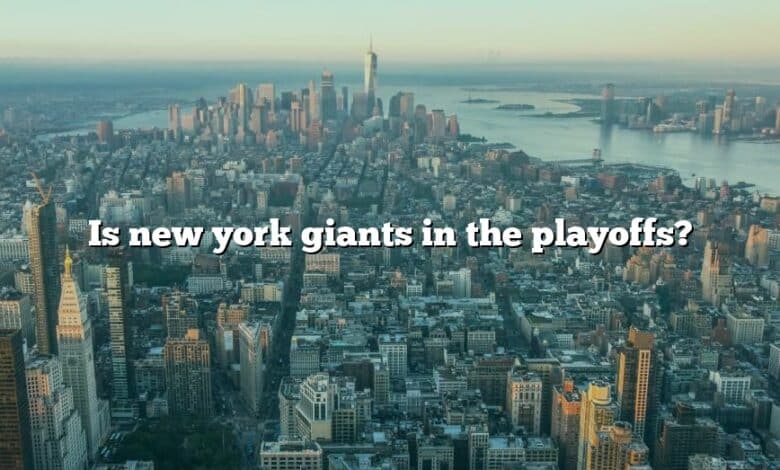 Is new york giants in the playoffs?