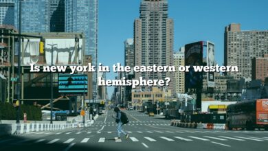 Is new york in the eastern or western hemisphere?