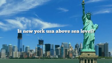 Is new york usa above sea level?