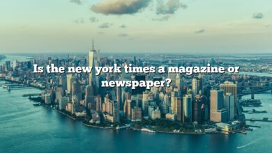 Is the new york times a magazine or newspaper?
