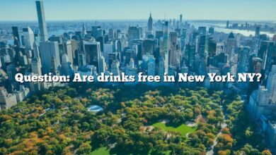 Question: Are drinks free in New York NY?
