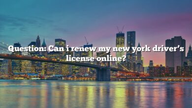 Question: Can i renew my new york driver’s license online?