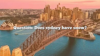 Question: Does sydney have snow?