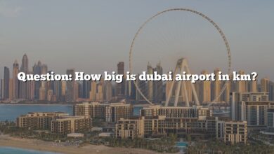 Question: How big is dubai airport in km?