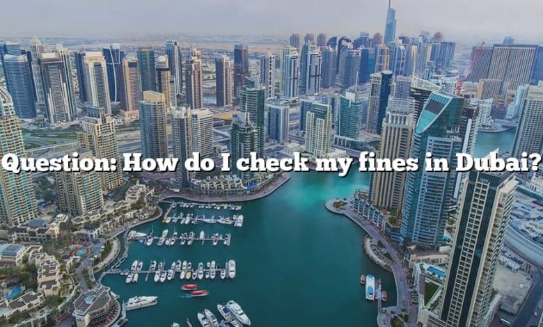 Question: How do I check my fines in Dubai?