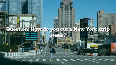 Question: How do you cut a New York strip steak?